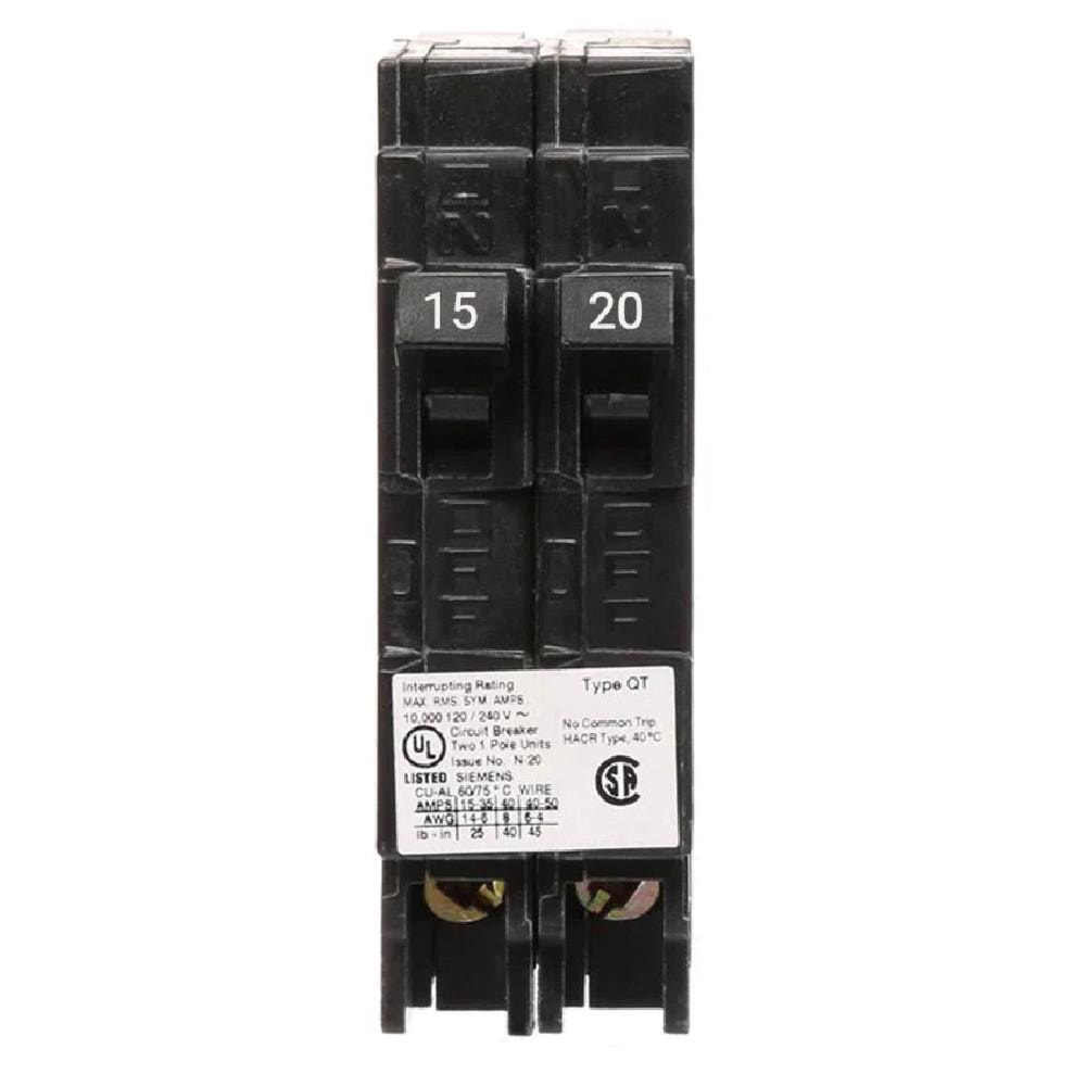 Q1520NC - Disyuntor unipolar Siemens Tandem de 15/20 A