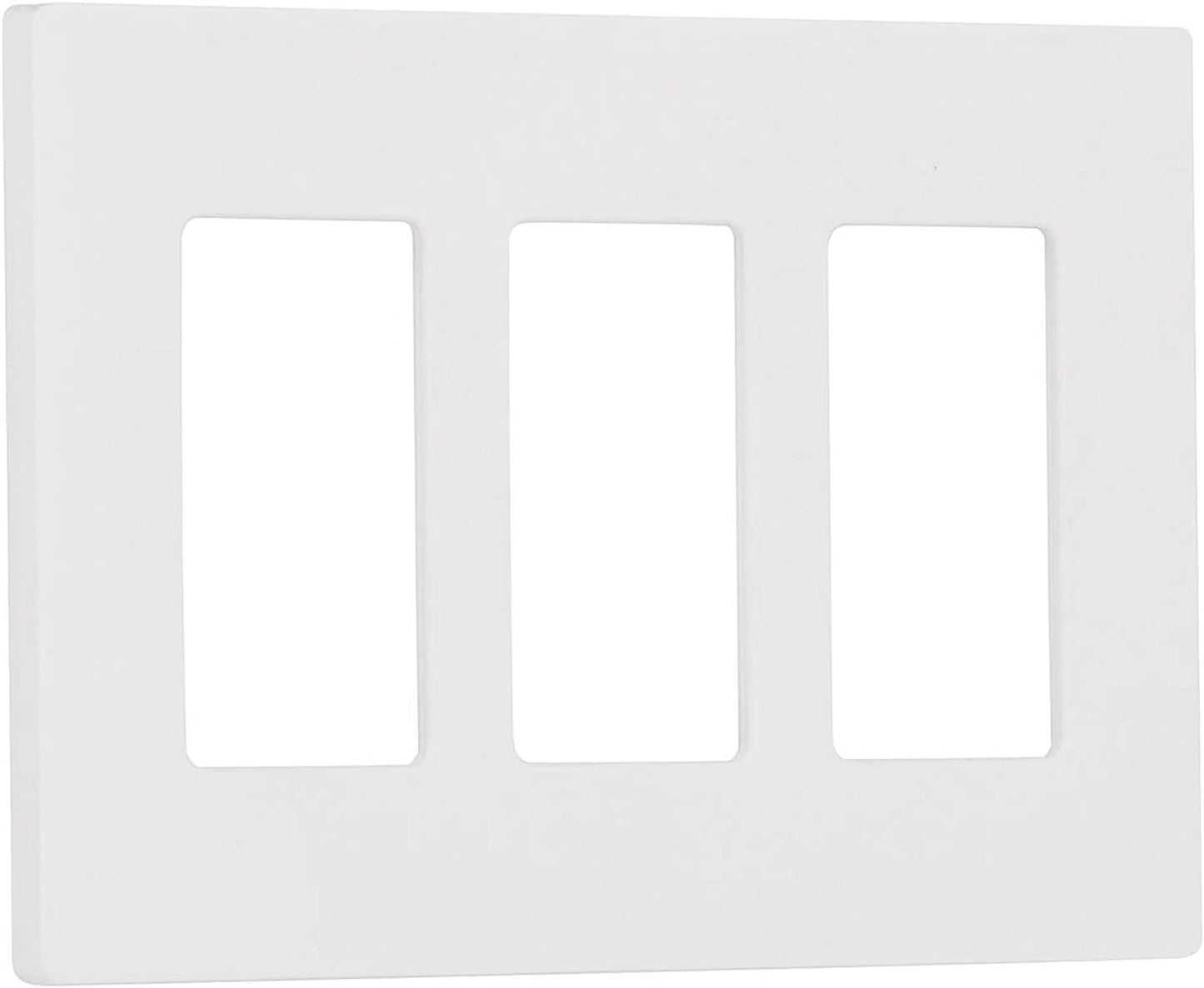 Placa de pared Lutron CW-3-WH Claro de 3 unidades, blanco brillante