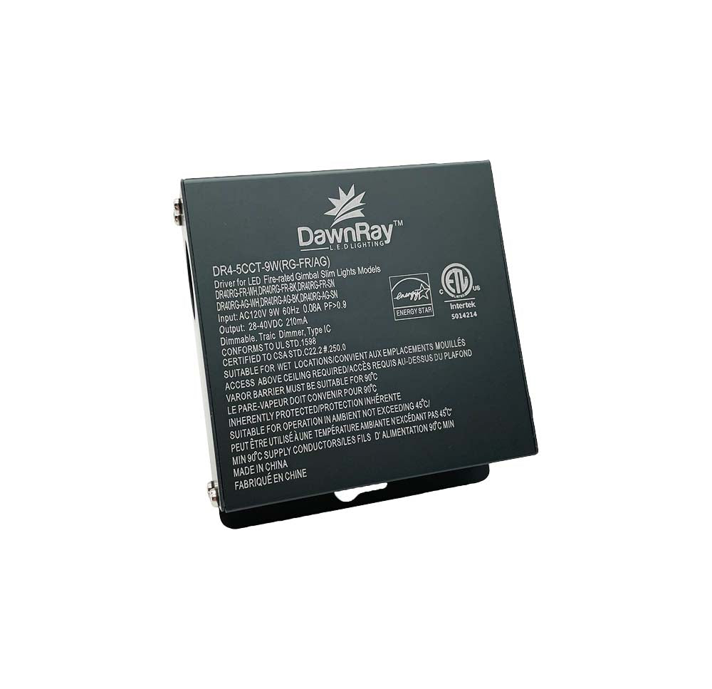 Luminaria empotrada con cardán LED resistente al fuego de 4" Dawnray DR40RG-FR-WH