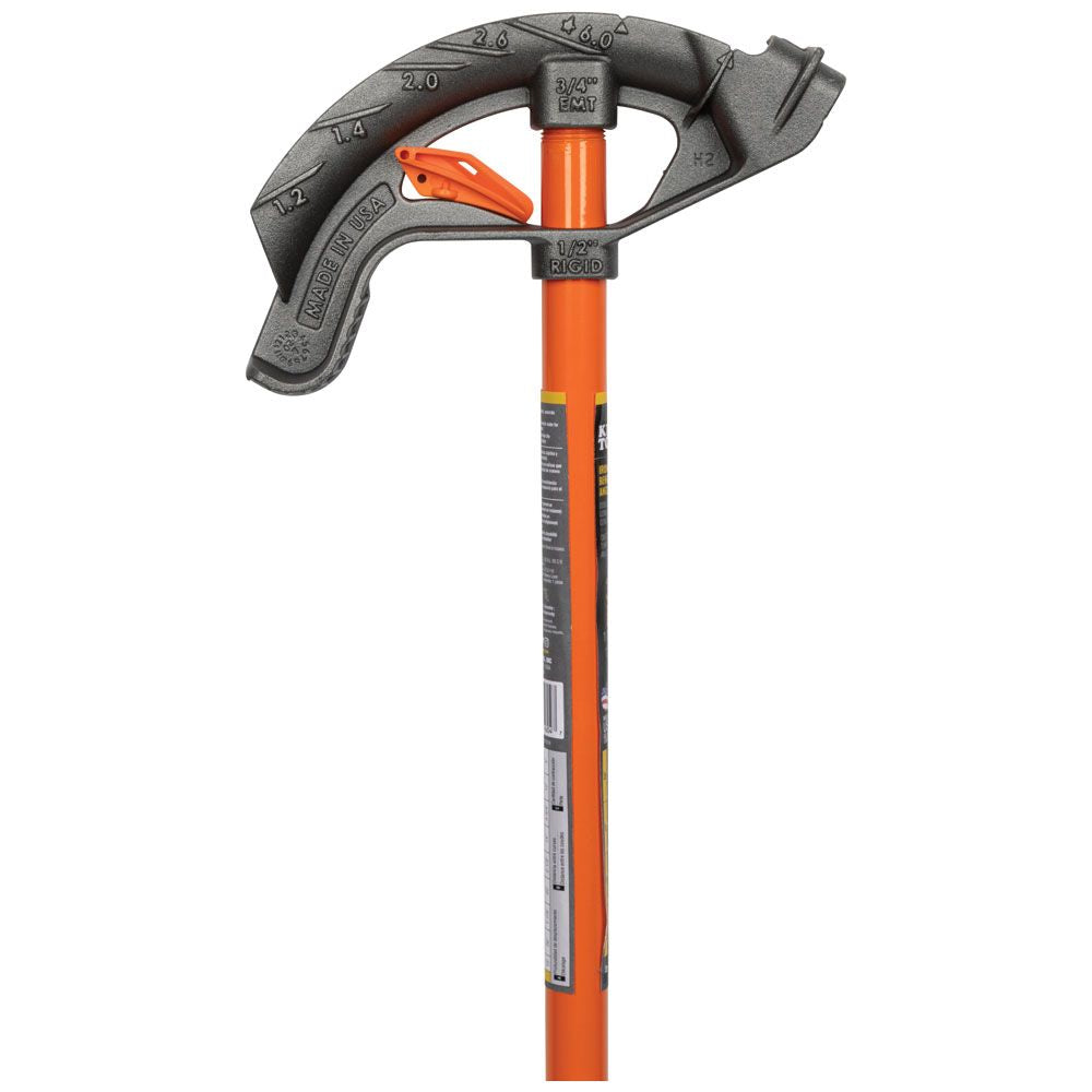 Dobladora de conductos de hierro Klein Tools 51603, conjunto completo, EMT de 1/2 pulgada con Angle Setter™