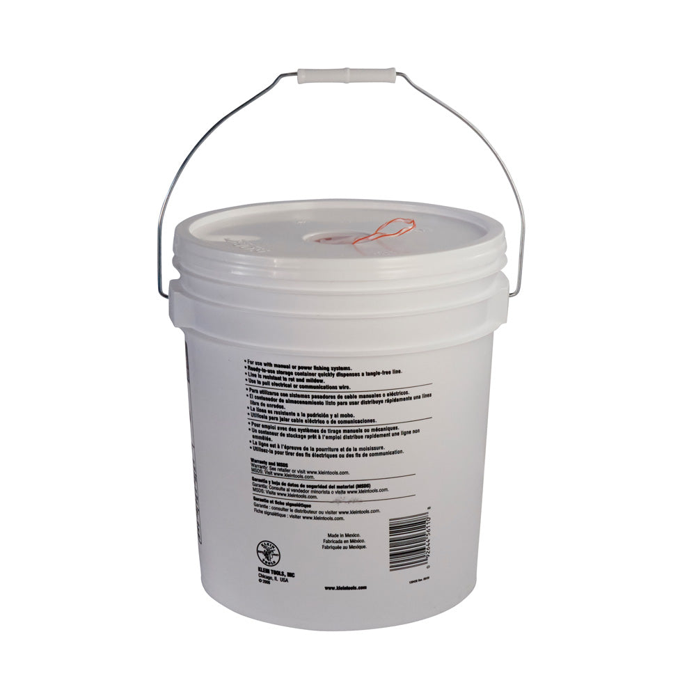 Línea de tracción de polietileno con trazador naranja de 6500 pies