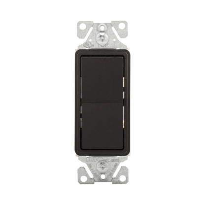 Eaton 7501BK Single Pole Decorator Switch, 15Amp, 120/277V, Black