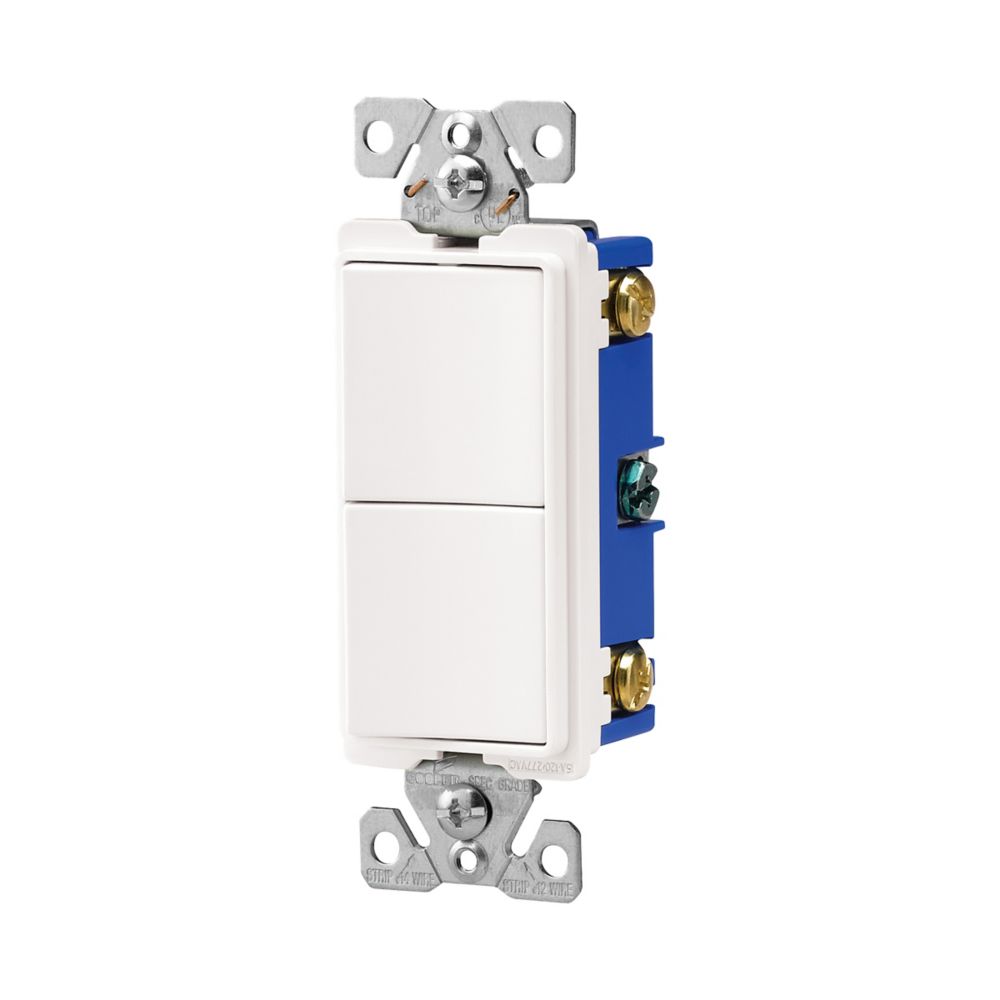 Eaton 7728W Duplex Combination Decorator Switch