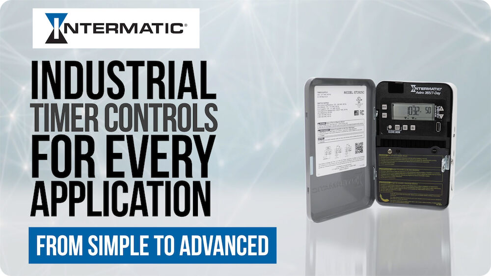 Intermatic ET1105C 24-Hour 1 Circuit Electronic Control, 120-277 VAC, SPST, Indoor Metal Enclosure