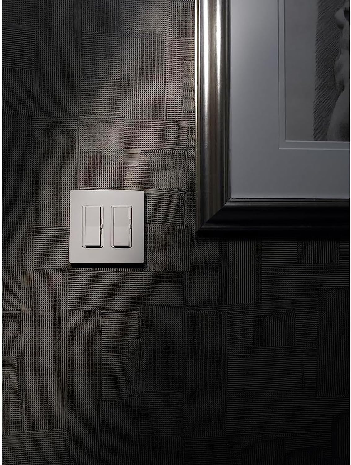 Placa de pared Lutron CW-2-WH Claro de 2 unidades, blanco brillante