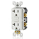 Leviton AGTR2-W 20 Amp, Self Test, Tamper-Resistant Dual-Function AFCI/GFCI Outlet with LED Indicator Light