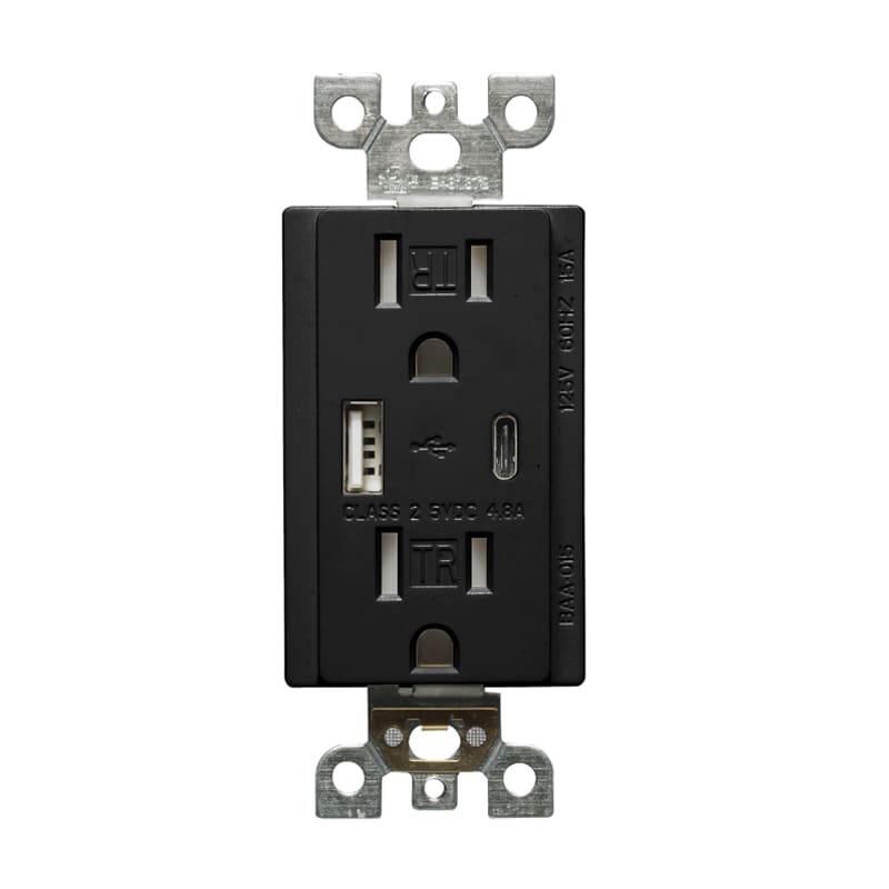 Cargador USB y receptáculo dúplex (TR) Votatec BAA-015 de 15 A, TIPO A+C