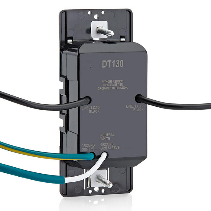 Interruptor temporizador de cuenta regresiva de 30 minutos para empotrar en la pared Decora DT130-1LW de Leviton