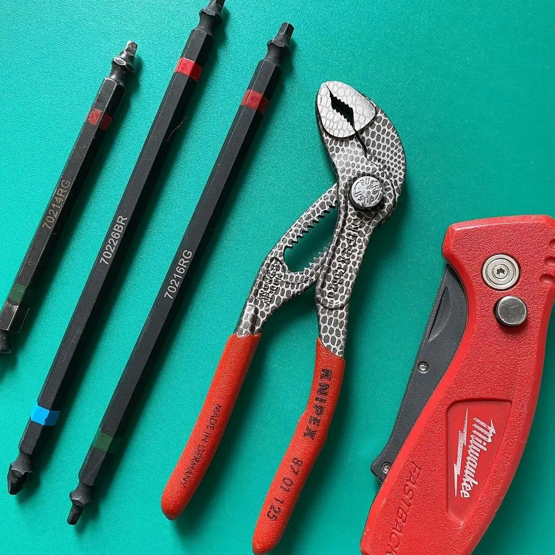 Embout à choc à double extrémité Phillips bleu n° 2 et carré Robertson vert n° 1