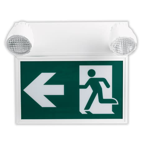 Ensemble lampe de secours en acier avec télécommande et homme qui court Votatec CR-7029B