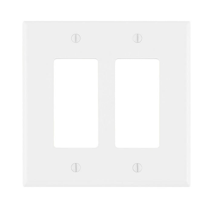 Leviton 80301-SW 1-Gang Decora Plus Screwless Wallplate Polycarbonate, White