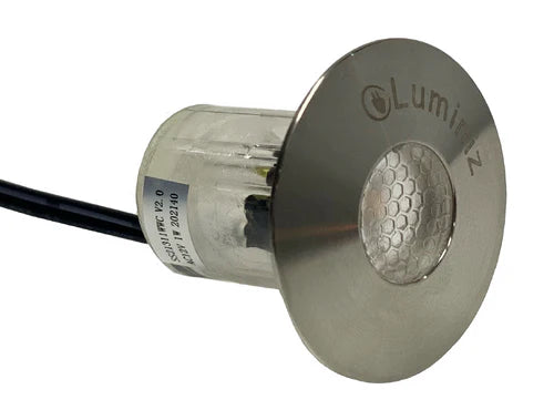 Luminiz Landscape 12V : Bouton givré en acier inoxydable avec anneau biseauté | SS21311----WWC