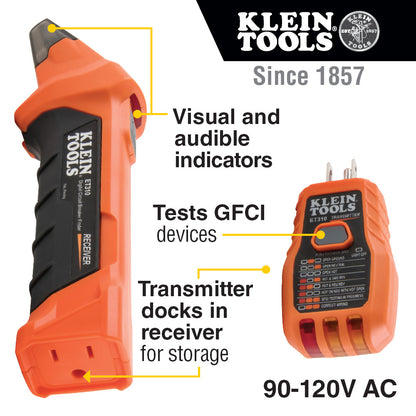 Klein Tools ET310 Digital Circuit Breaker Finder with GFCI Outlet Tester