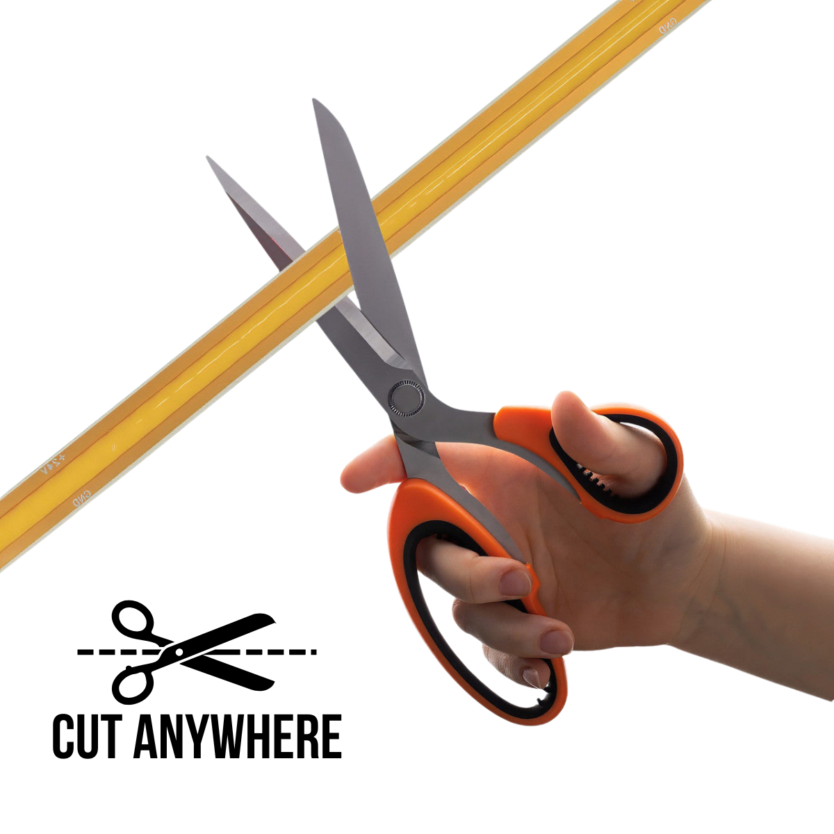 Free Cutting LED COB Tape Light | Dot-Free Flexible Strip, 8mm, 24V