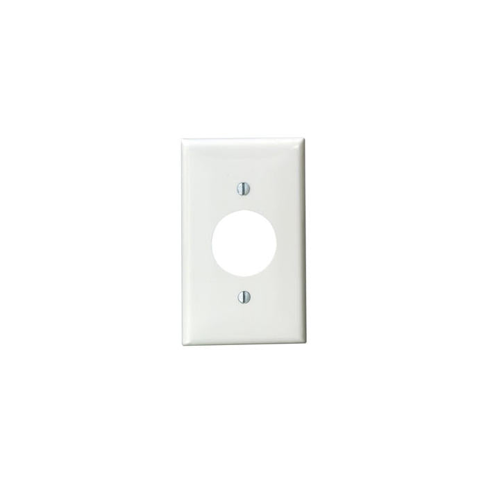 Leviton 80704-W 1-Gang Single 1.406 Outlet/Receptacle Wallplate, White