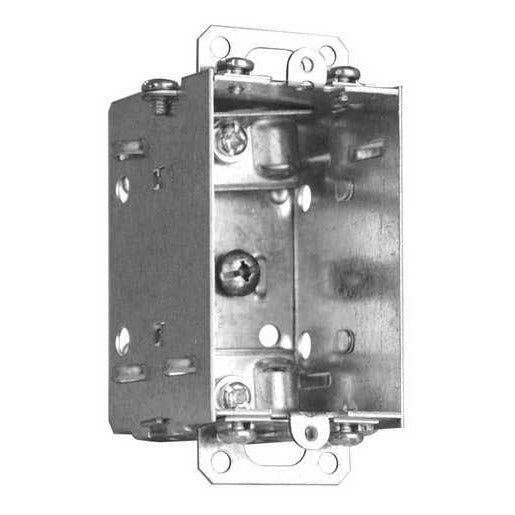 1102LUBAR | Caja de dispositivos de una sola entrada Hubbell, con orejas al ras, 2 in de profundidad