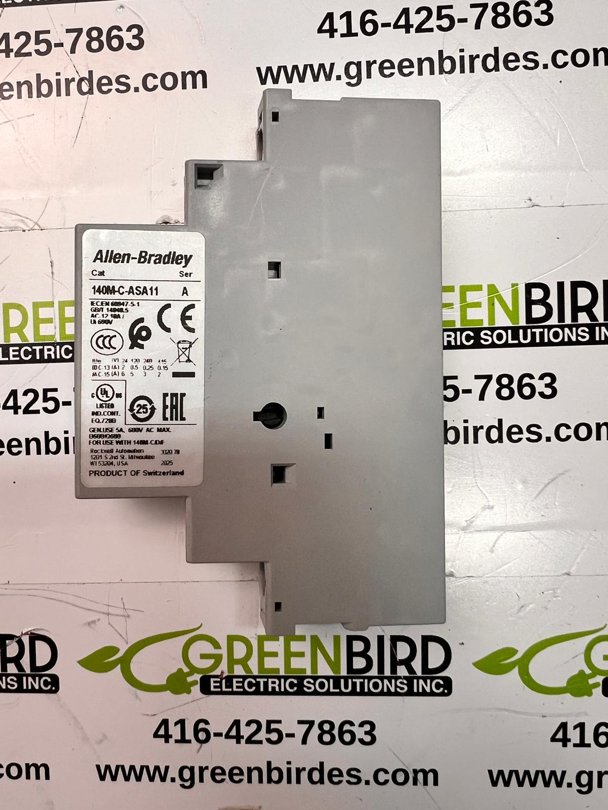 Allen-Bradley 140M-C-ASA11 Auxiliary Contact Block, 1NO/1NC, Side Mount