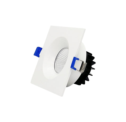 Dawnray 3.5" 5CCT LED Square Baffle Recessed Fixture (Fix Angle) - White | DR35SBF-WH