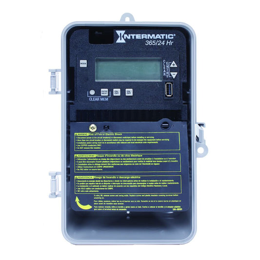 Intermatic ET2125CP 24-Hour/365 Day 2-Circuit Electronic Control, 120-277 VAC, Indoor/Outdoor Plastic Enclosure