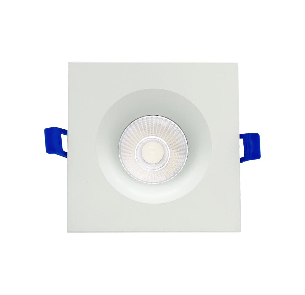 Dawnray 3.5" 5CCT LED Square Baffle Recessed Fixture (Fix Angle) - White | DR35SBF-WH