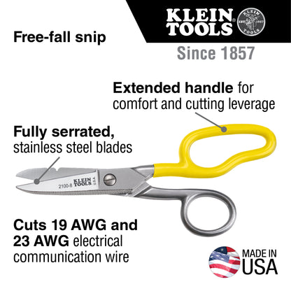 Klein tools  2100-8 Free-Fall Snip Stainless Steel