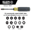 Klein Tools 32304 14-in-1 HVAC Adjustable-Length Impact Screwdriver with Flip Socket