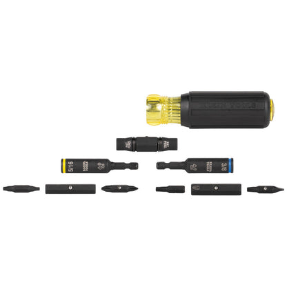 Klein Tools 32500HD Impact Rated Multi-Bit Screwdriver / Nut Driver, 11-in-1