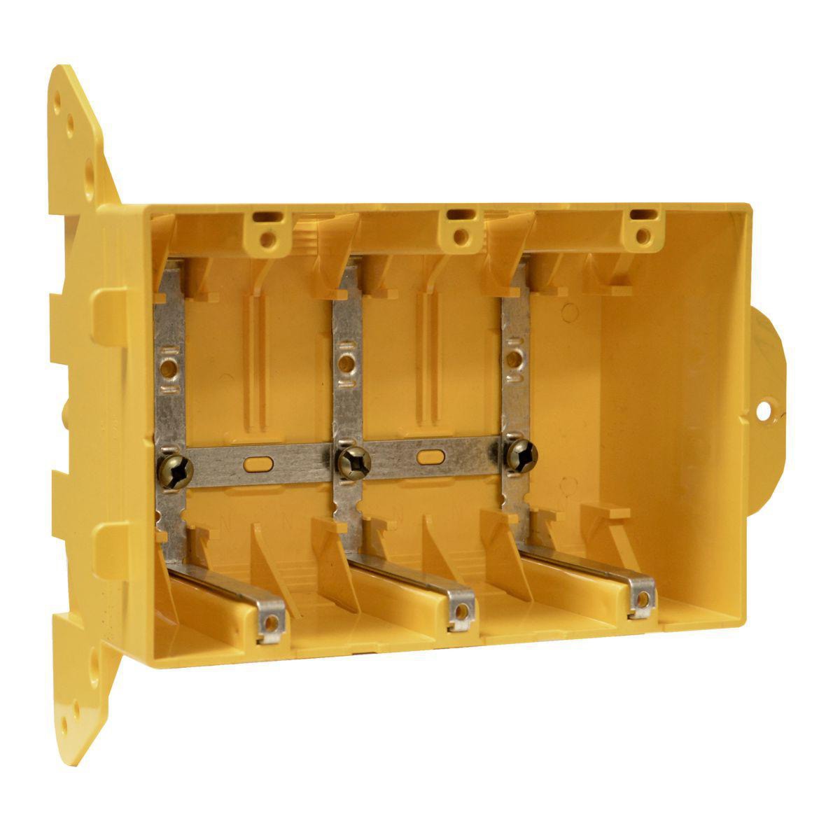 Contractor Device Box 2023R | Non-Metallic Device Box 3-Gang with Flush Bracket – Green Bird ...