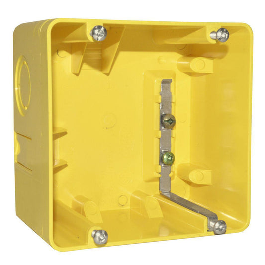 2026R - Non-Metallic Boxes, 4-11/16 In. Stove/Dryer Box, Yellow