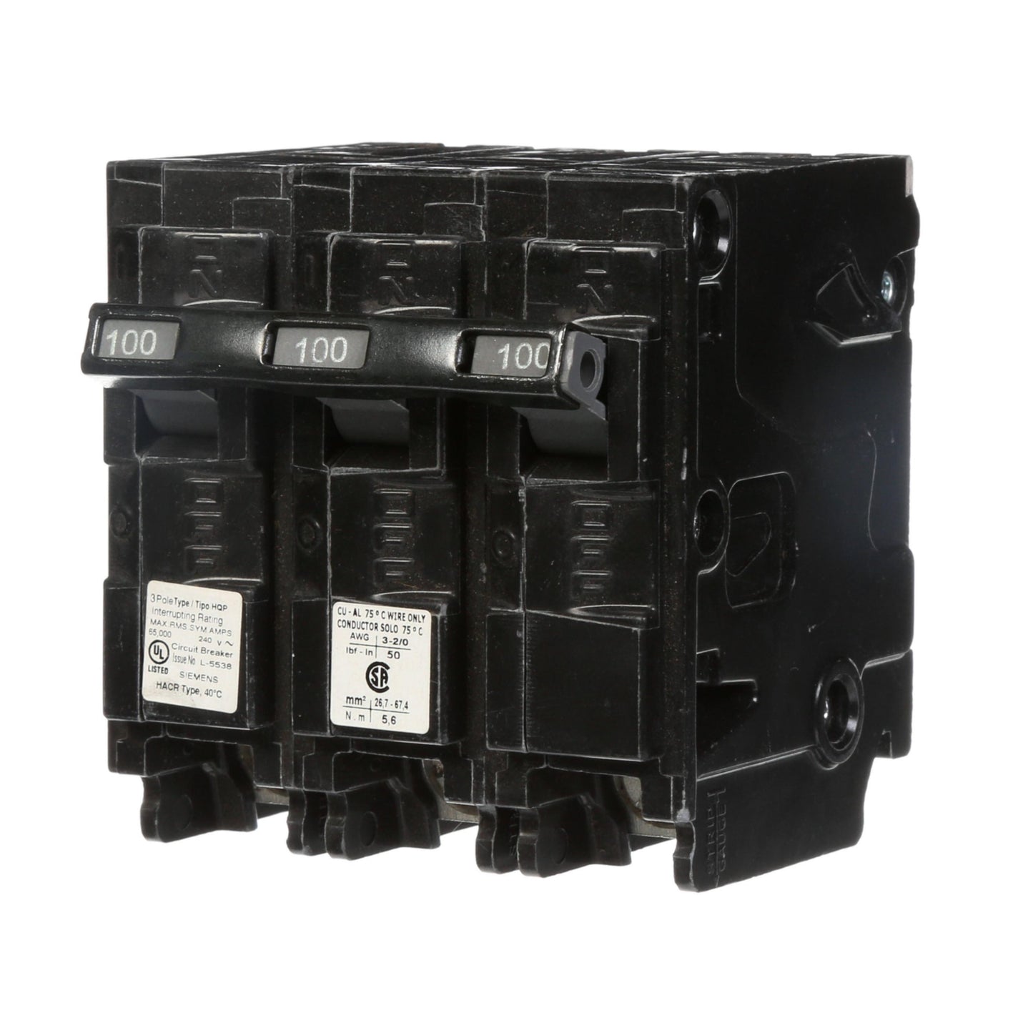 Q3100 - Siemens 100 Amp 3 Pole Circuit Breaker