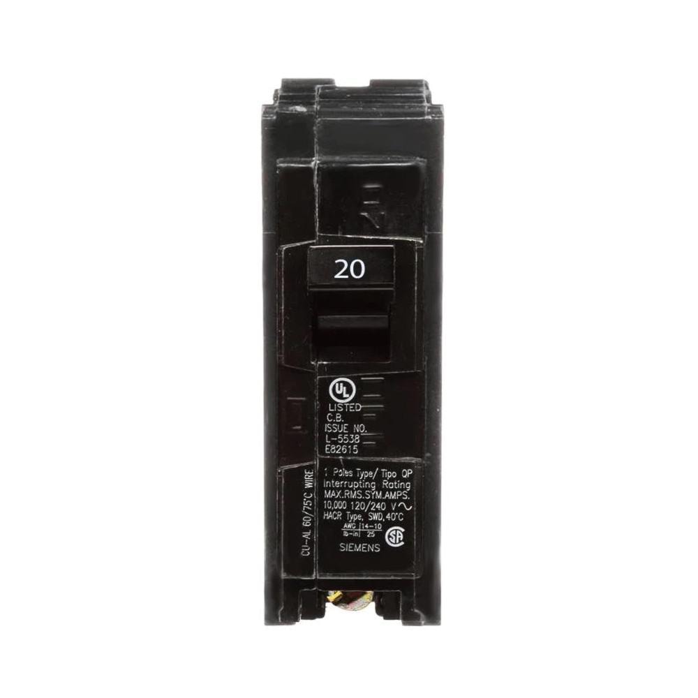 Q120 - Siemens 20 Amp Single Pole Circuit Breaker – Green Bird Electric ...