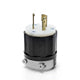 Leviton 3721 Locking Plug, 20 Amp, 347 Volt, Industrial Grade, Black & White