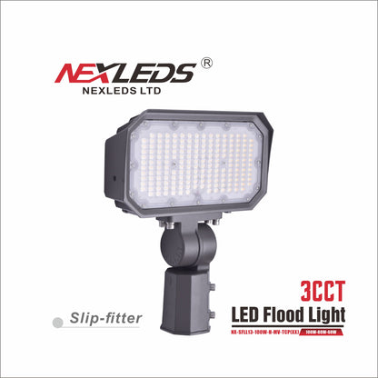 Nexleds LED Floodlight Multi Wattage, 3CCT, 120V-347V