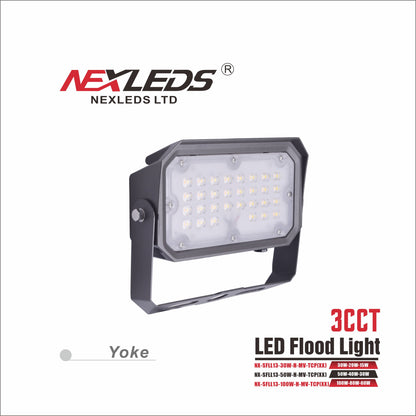 Nexleds LED Floodlight Multi Wattage, 3CCT, 120V-347V