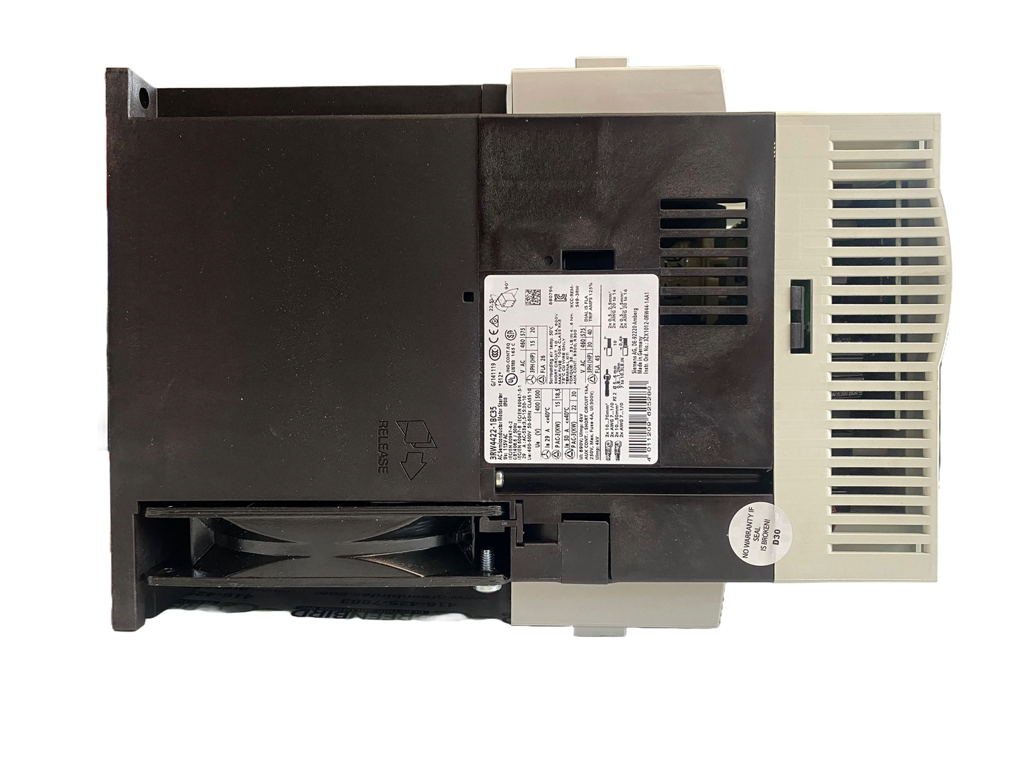 Siemens 3RW4422-1BC35 Soft Starter, Size 2, Screw Terminal