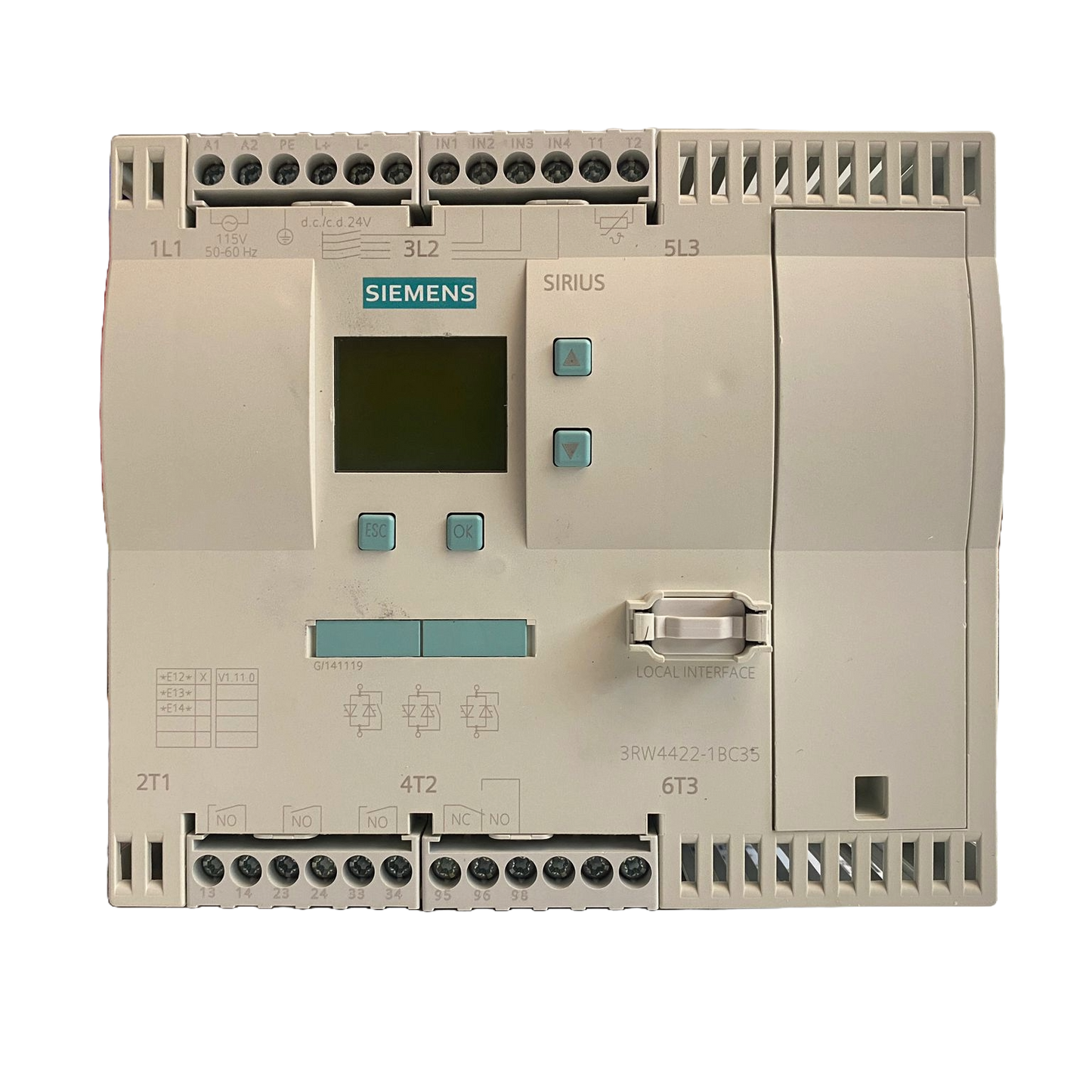 Siemens 3RW4422-1BC35 Soft Starter, Size 2, Screw Terminal