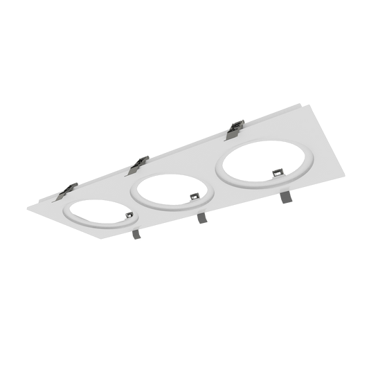 Dawnray 3.5" Trio-Recessed Plate | RTT35-WH/BK