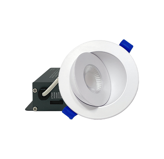 Dawnray 3.5" 5CCT LED Gimbal Recessed Fixture Round | DR30RG-WH/BK/SN