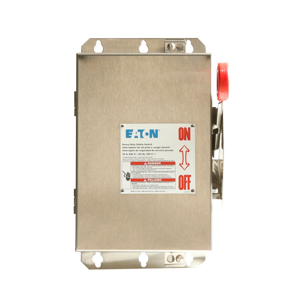 4HD361NF | Eaton Heavy Duty Single-Throw Safety Switch, 3P, 30A, 600V