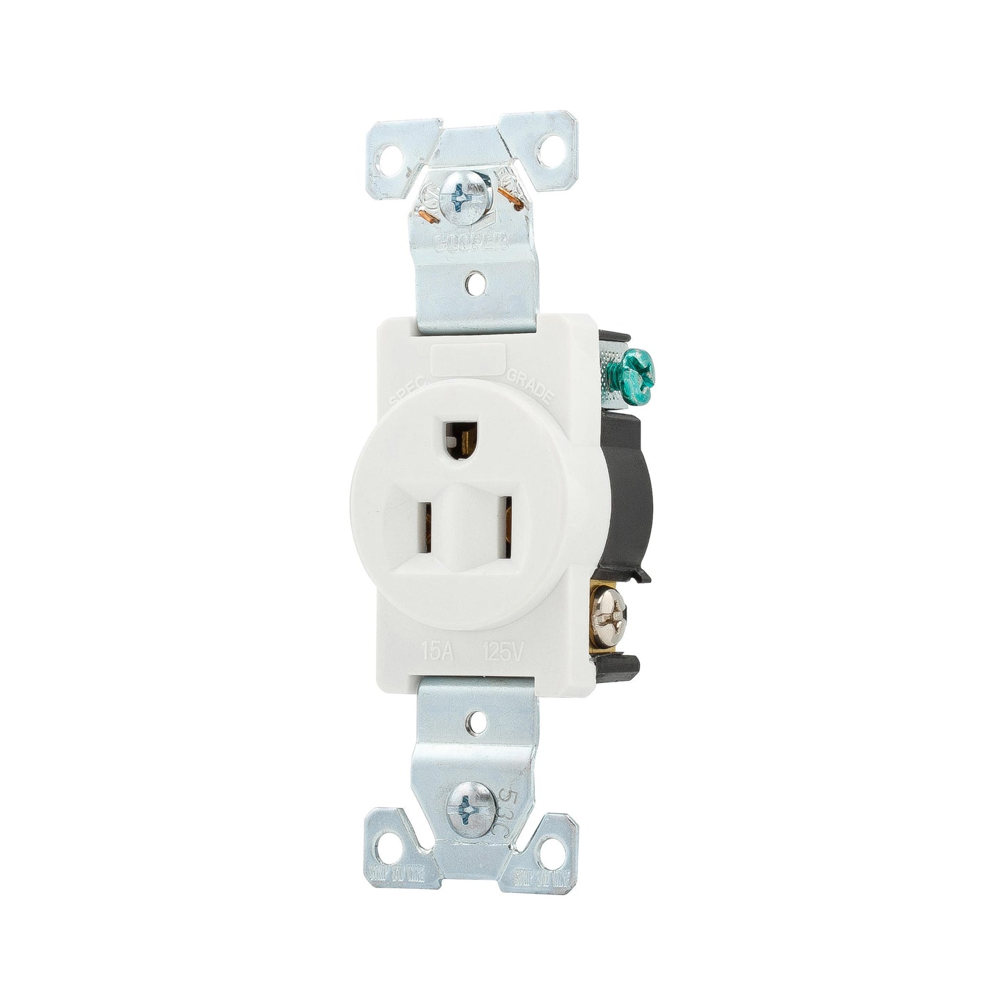 5261W - Eaton Single Straight Blade Receptacle, 125 VAC, 15 A