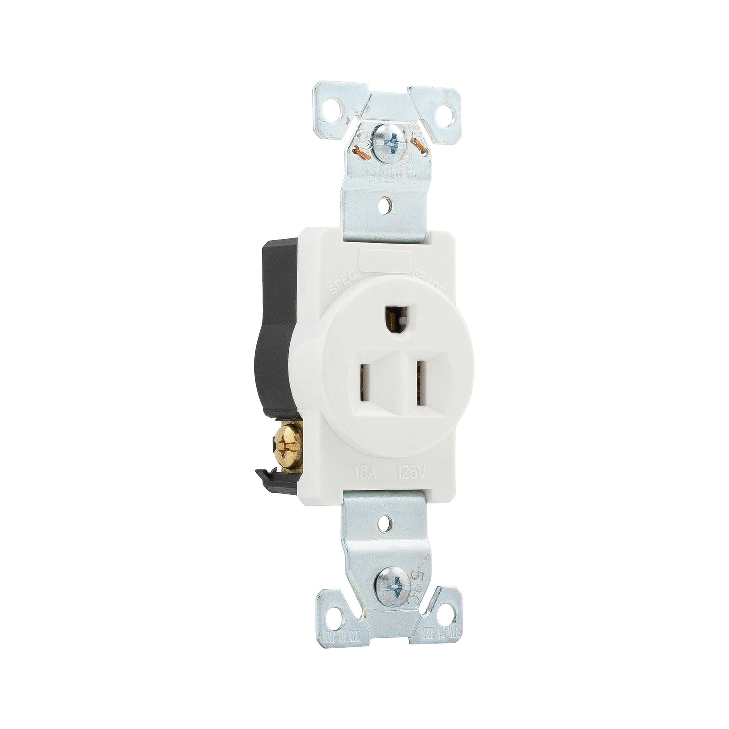 5261W - Eaton Single Straight Blade Receptacle, 125 VAC, 15 A