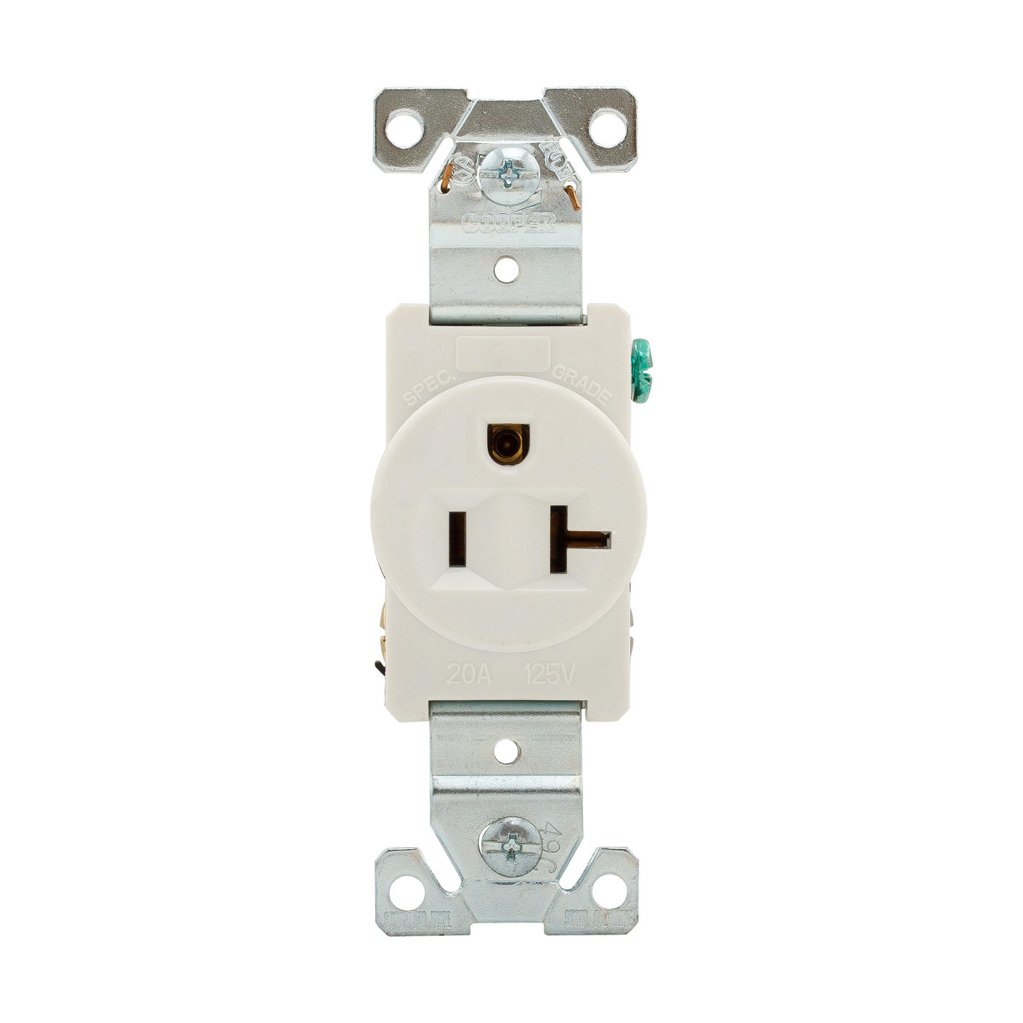 5361W - Eaton Single Straight Blade Receptacle, 125 VAC, 20 A