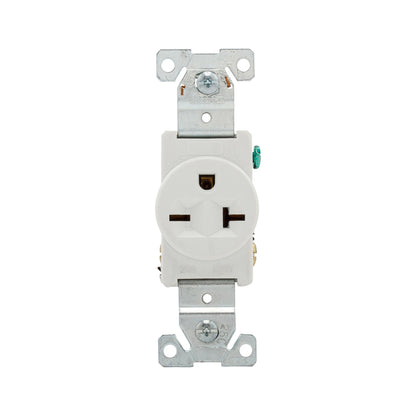 5461W - Eaton Single Straight Blade Receptacle, 250 VAC, 20 A