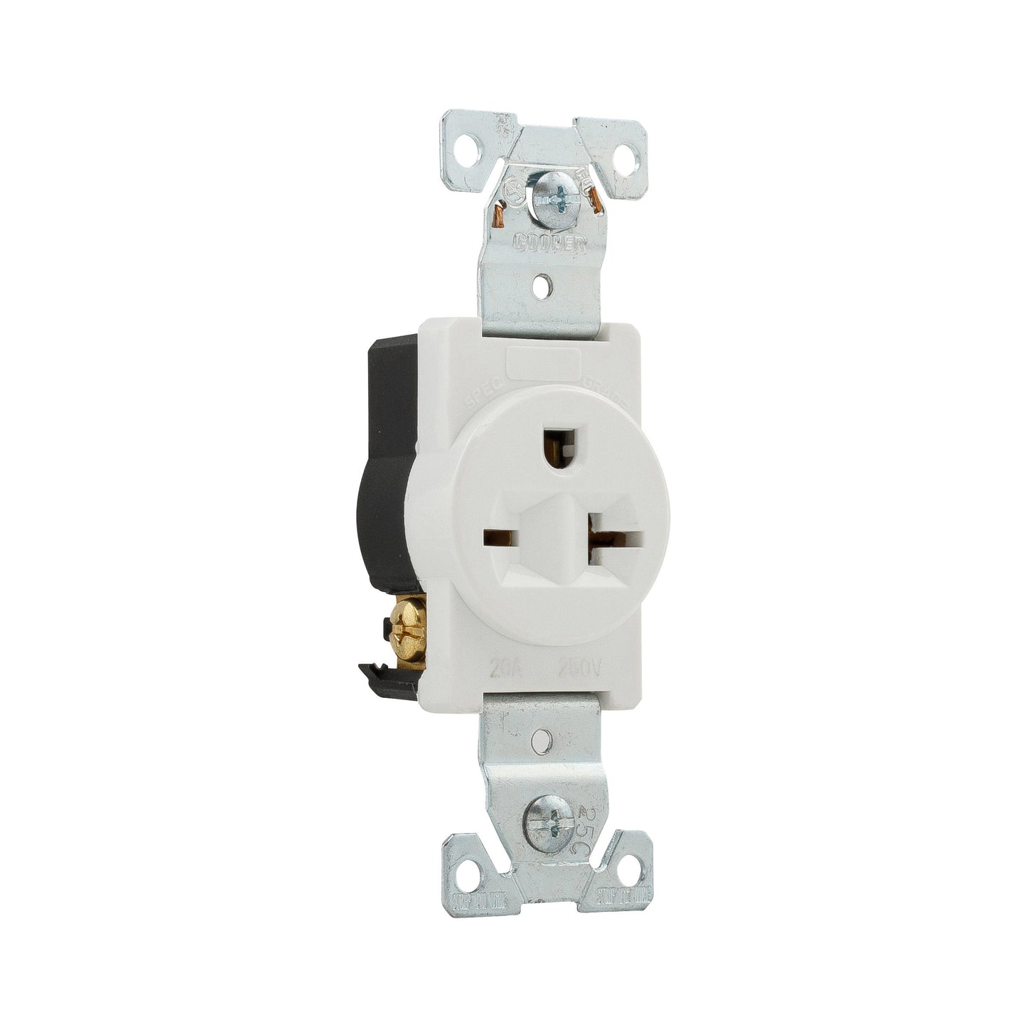 5461W - Eaton Single Straight Blade Receptacle, 250 VAC, 20 A