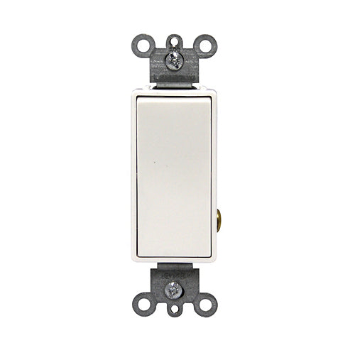Leviton 5691-CW Decora Single-Pole Rocker Switch, 15A, 347V, White