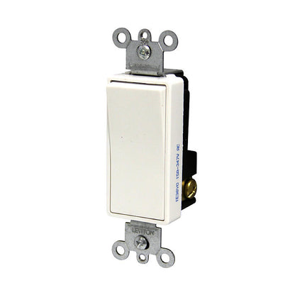 Leviton 5691-CW Decora Single-Pole Rocker Switch, 15A, 347V, White