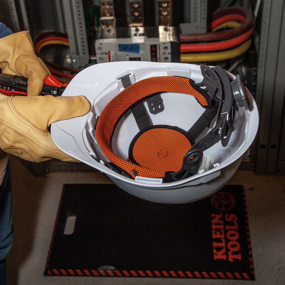 60100 | Klein Tools Non‑Vented Cap Style Hard Hat, Class E Protection