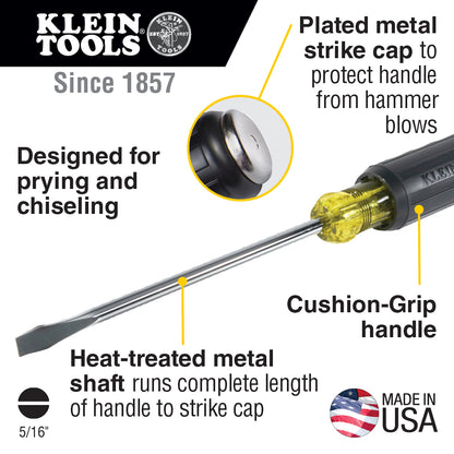 Klein Tools 602-7DD 5/16-Inch Keystone Demolition Driver, 7-Inch Shank