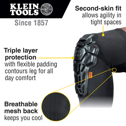 Klein Tools 60611 Heavy Duty Knee Pad Sleeves, L/XL