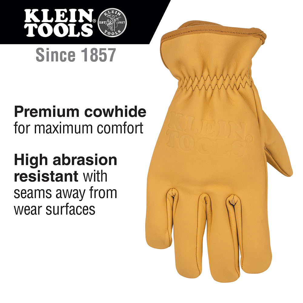 Klein Tools 60605 Cowhide Leather Gloves, X-Large